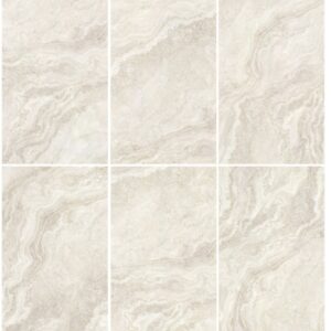 Silver Grey Travertine Stone Look Matt Rectified Porcelain Tile 2404