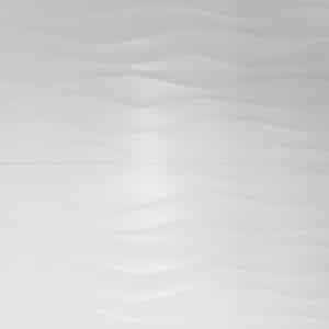 3D Wave White Matt Rectified Ceramic Wall Tile 2486