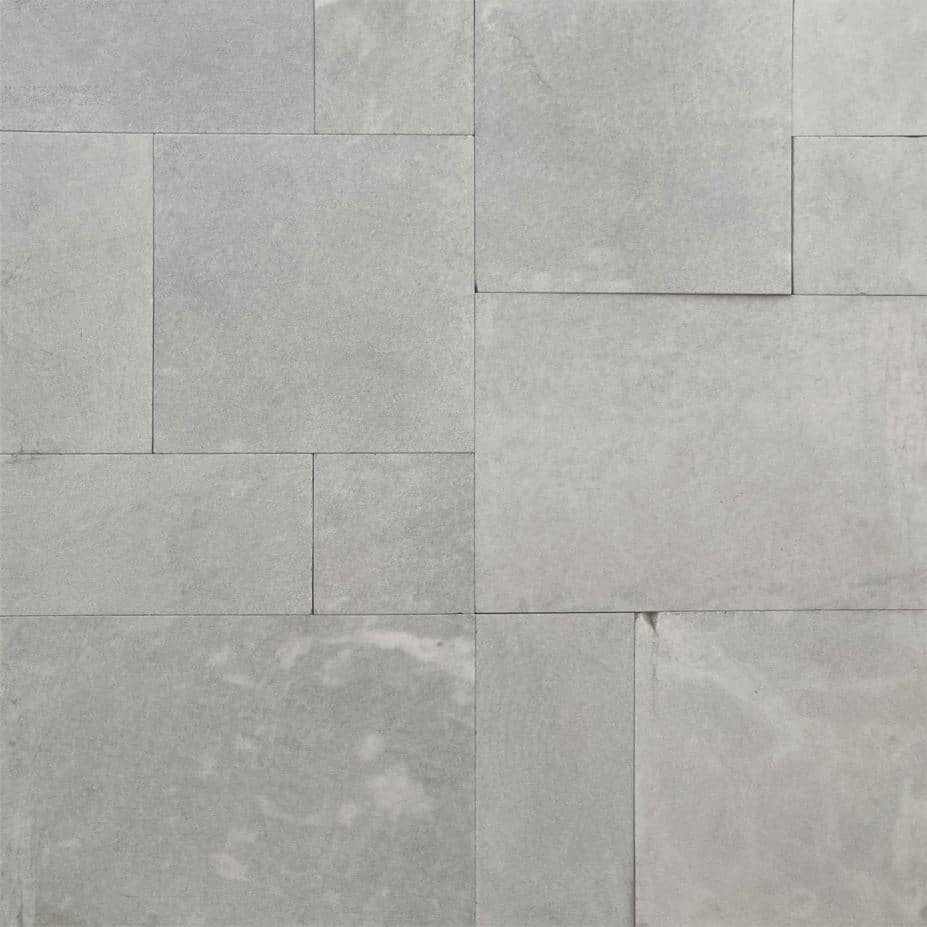 30mm French Pattern Cloud Grey Marble Sandblasted Natural Stone Paver 8747