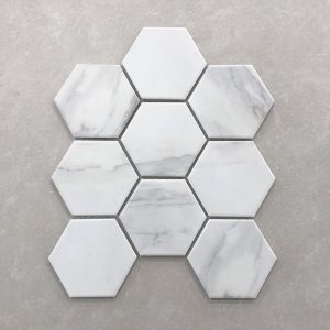 Carrara Hexagon Porcelain Mosaic Tile