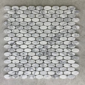 Oval Carrara Marble Honed Mosaic Sheet 1.jpg